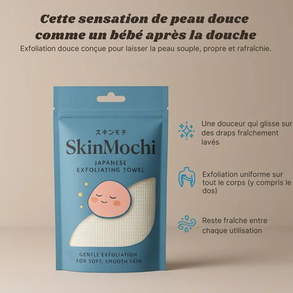 Serviette Japonaise exfoliante ultra-douce - SkinMochi™