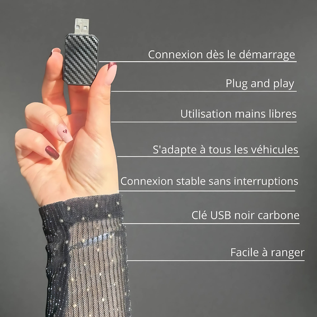 Adaptateur CarPlay & Android Auto Sans Fil – Compatible USB Universel