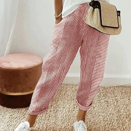 Pantalon fluide rayé pour l’été