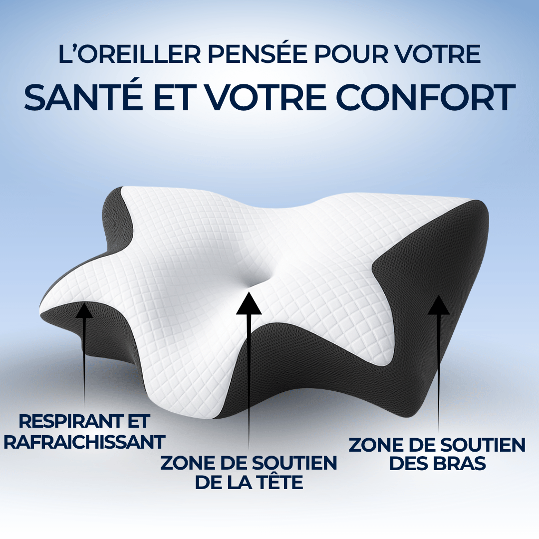 Oreiller ergonomique anti-douleur cervicale