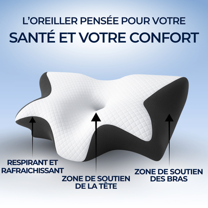 Oreiller ergonomique anti-douleur cervicale