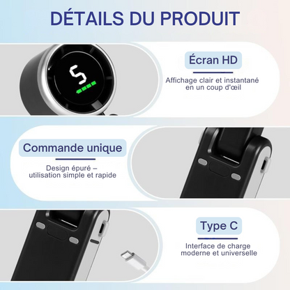 Ventilateur de Poche Turbo – Rechargeable et Ultra-Puissant