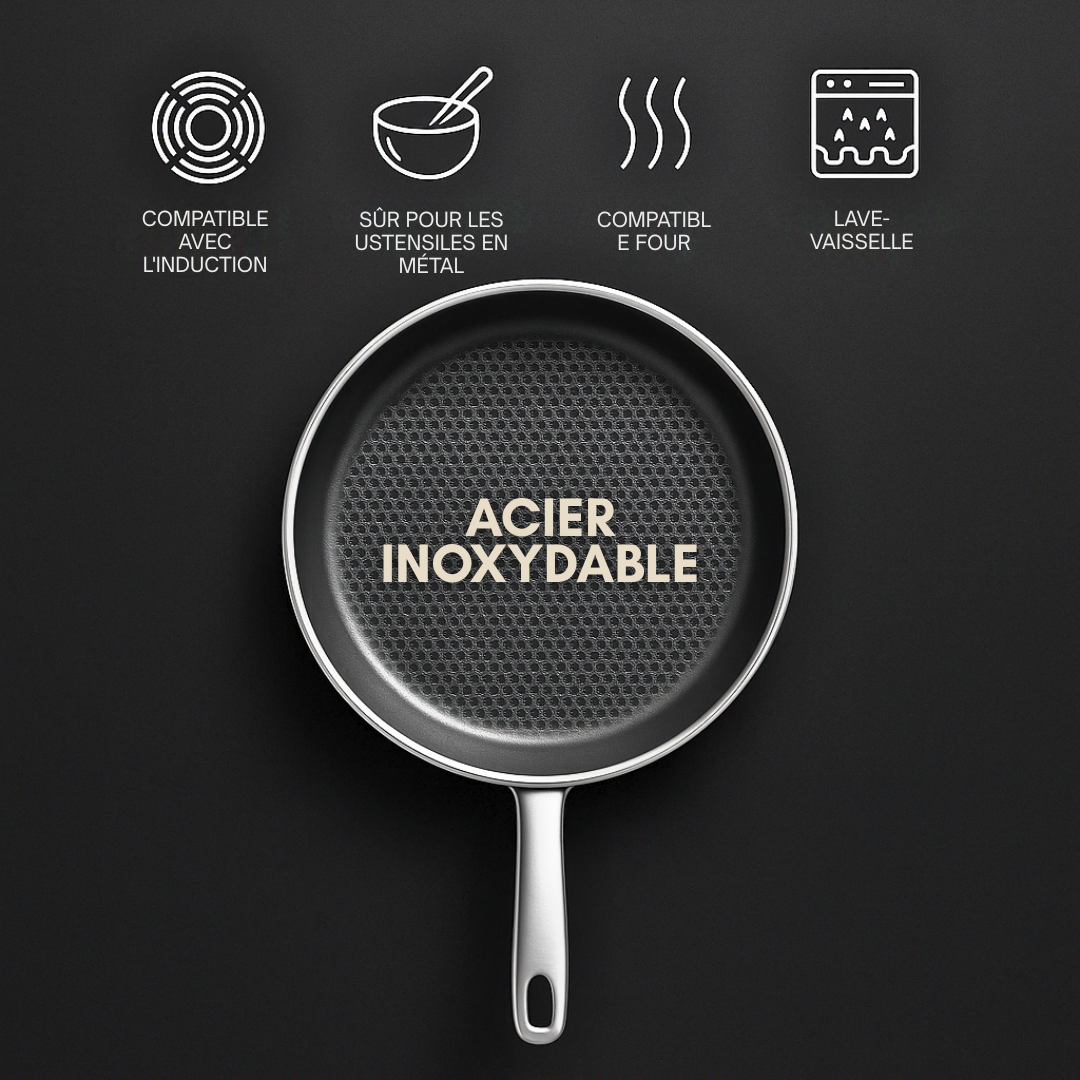 Poêle Hybride Nexial – Acier Inoxydable