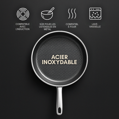 Poêle Hybride Nexial – Acier Inoxydable